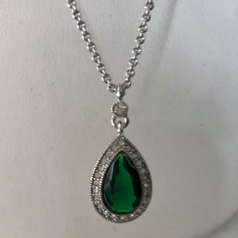 Carolee Green Crystal Necklace